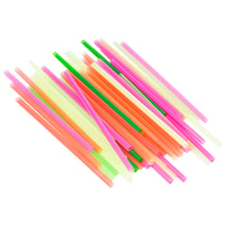 Chef Craft Multicolored Plastic Smoothie Straws