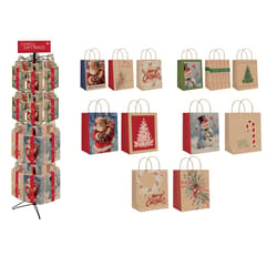 Paper Images Assorted Holiday Kraft Bag Spinner Rack