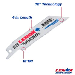 Lenox METALWOLF 4 in. Bi-Metal WAVE EDGE Reciprocating Saw Blade 18 TPI 1 blade