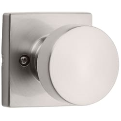 Kwikset Signature Series Pismo Knob x Square Rose Satin Nickel Dummy Knob Right or Left Handed