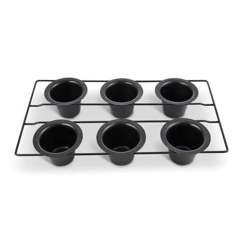 Nordic Ware Popover Pan Makes 6 Popovers Wire Rack Silver