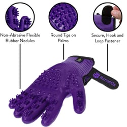 HandsOn Purple All Pets Grooming Gloves 1 pk