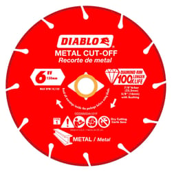 Diablo 6 in. D X 7/8 in. Diamond Metal Cut-Off Wheel