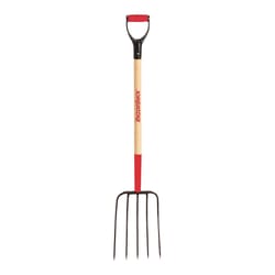 Razor-Back 5 Tine Steel Compost Fork 36 in. Wood Handle