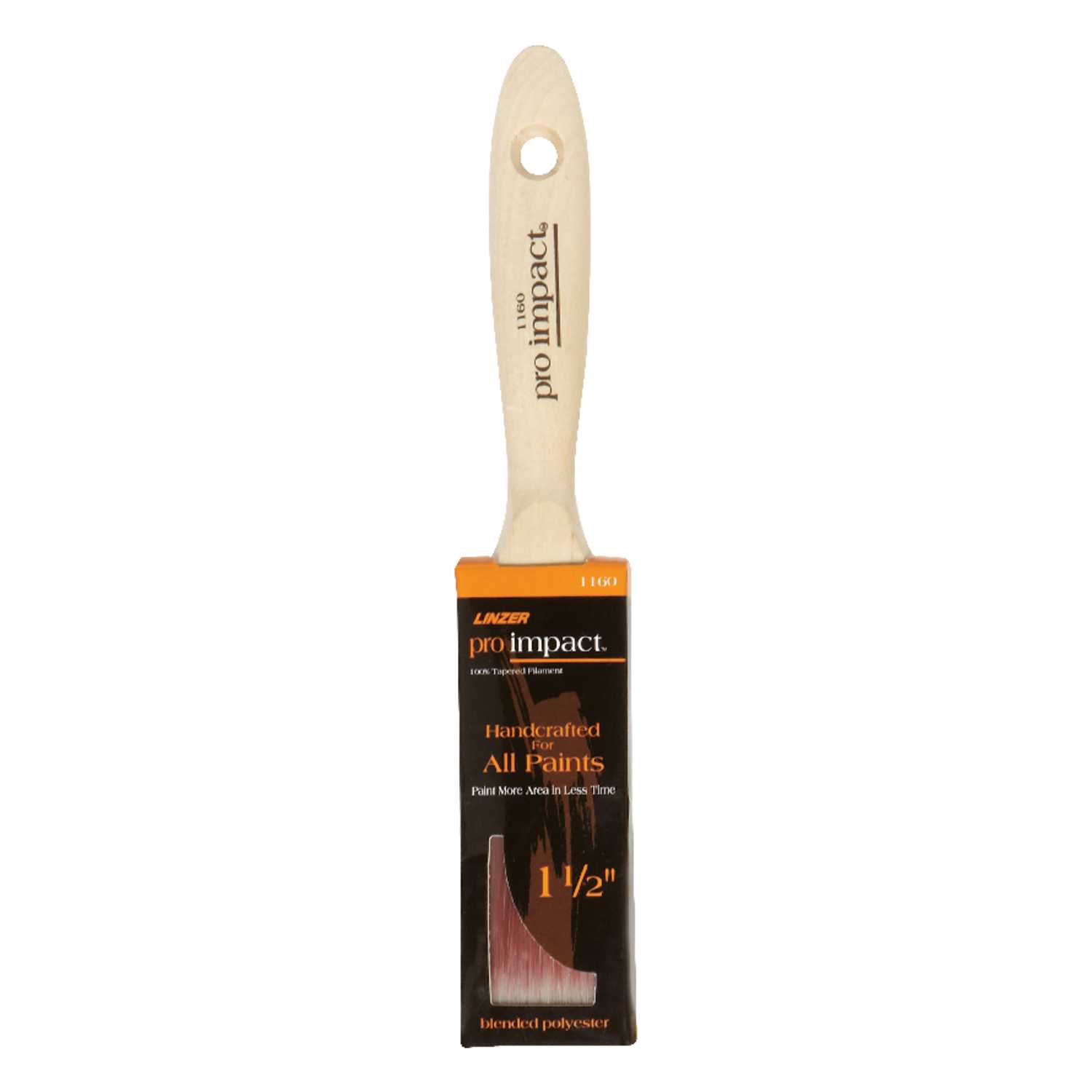 Linzer Pro Impact 11/2 in. W Flat Polyester Blend Paint Brush Ace