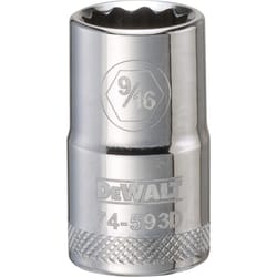 DeWalt 9/16 in. X 1/2 in. drive SAE 12 Point Socket 1 pc