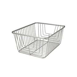 Spectrum Ashley 14.75 in. L X 11.75 in. W X 6.5 in. H Silver Storage Basket