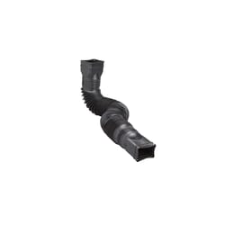 Amerimax Flex-A-Spout 4 in. H X 4 in. W X 25.5 in. L Black Vinyl K Downspout Extension