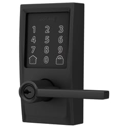 Schlage Encode Matte Black Metal WiFi Deadbolt with Latitude Lever