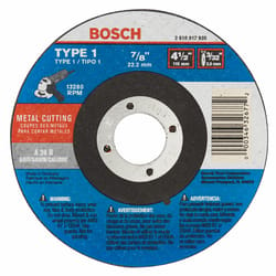 Bosch 4-1/2 in. D X 7/8 in. Aluminum Oxide Abrasive Cut-Off Wheel 1 pc