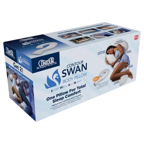 As Seen On TV Contour Swan Body Pillow Polyester/Viscose Rayon 1