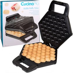 CucinaPro Bubbles Black Stainless Steel Waffle Maker