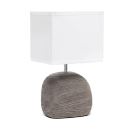 Simple Designs 12.51 in. Brown Table Lamp
