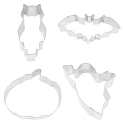 R&M International Corp Halloween Cookie Cutter Set Silver 4 pc