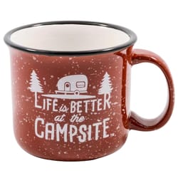 Camco Red/White Ceramic Enamel Mug 1 pk