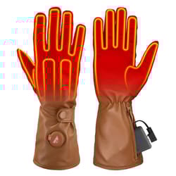 ActionHeat M Leather Heated Leather Tan Gloves