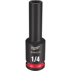 Milwaukee Shockwave 1/4 in. X 3/8 in. drive SAE 6 Point Deep Impact Socket 1 pc