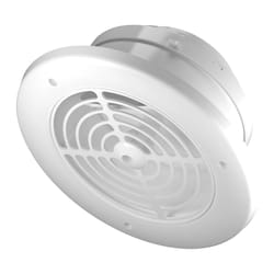 Imperial 4 in. W X 4 in. L White Plastic Exhaust Vent