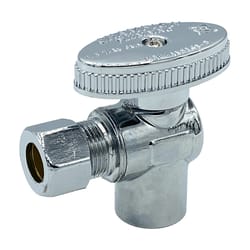 Champion Plumbing 1/2 in. Copper Sweat X 3/8 in. Compression Brass Angle Stop Valve