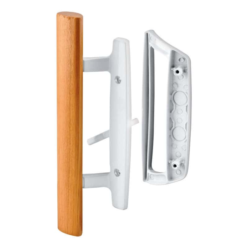 PrimeLine Wood Tone Metal Outdoor Patio Door Handle Set Ace Hardware
