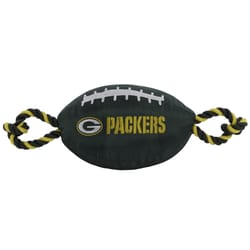 Pets First NFL Multicolored Nylon Green Bay Packers Football Dog Toy 1 pk