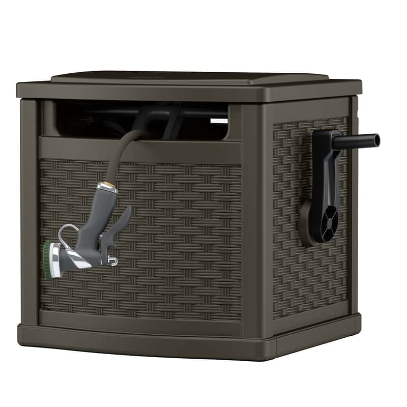 Suncast Slide Trak 150 ft. Wheeled Hideaway Bronze Hose Reel Ace Hardware