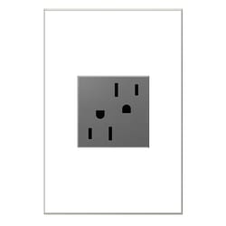 Legrand Adorne 15 amps 125 V Silver Outlet 5-15 R 1 pk