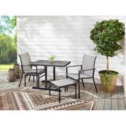 Living Accents 5 pc Gold Steel Dining Set