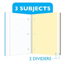 Bazic Products 10-1/2 in. W X 8 in. L Wide Ruled Side-Spiral Assorted Notebook