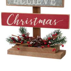 Glitzhome Multicolored Sign Tree Table Decor 20 in.