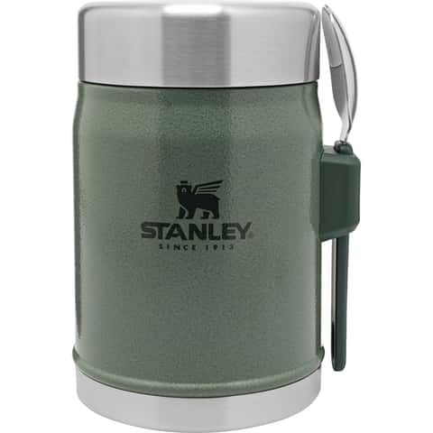 Stanley 14 oz. Classic Legendary Food Jar with Spork, Hammertone Green - Recycled SS