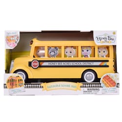Honey Bee Acres Lights & Sounds School Bus Play Set Yellow