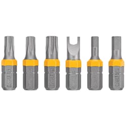 DeWalt Max Fit Assorted 1 in. L Security Bit Set Steel 6 pk