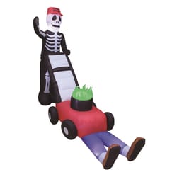 A Holiday Company 7 ft. Prelit Skeleton with Lawnmower Inflatable