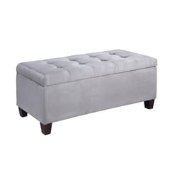 Linon Home Decor Gray Fabric Ottoman