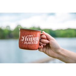 Camco Life is Better at the Campsite 14 oz Red BPA Free My Happy Place Mug