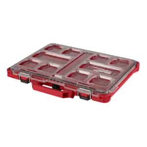 Milwaukee  PACKOUT  19.7 in. L x 16.4 in. W x 2.5 in. H Interlocking Organizer  Impact-Resistant Pol 
