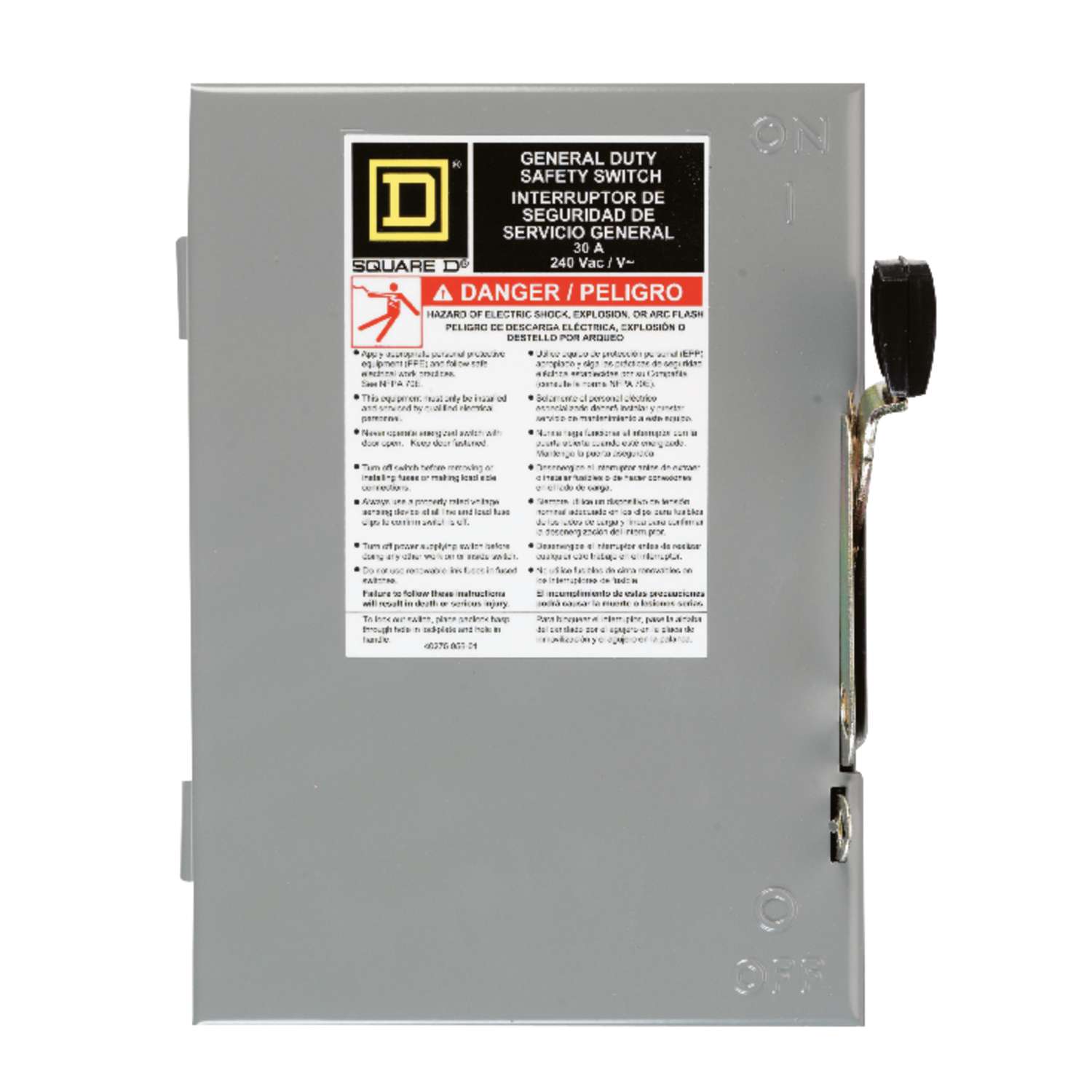 Square D 30 amps Dual Function 3Pole Fuse Safety Switch Ace Hardware