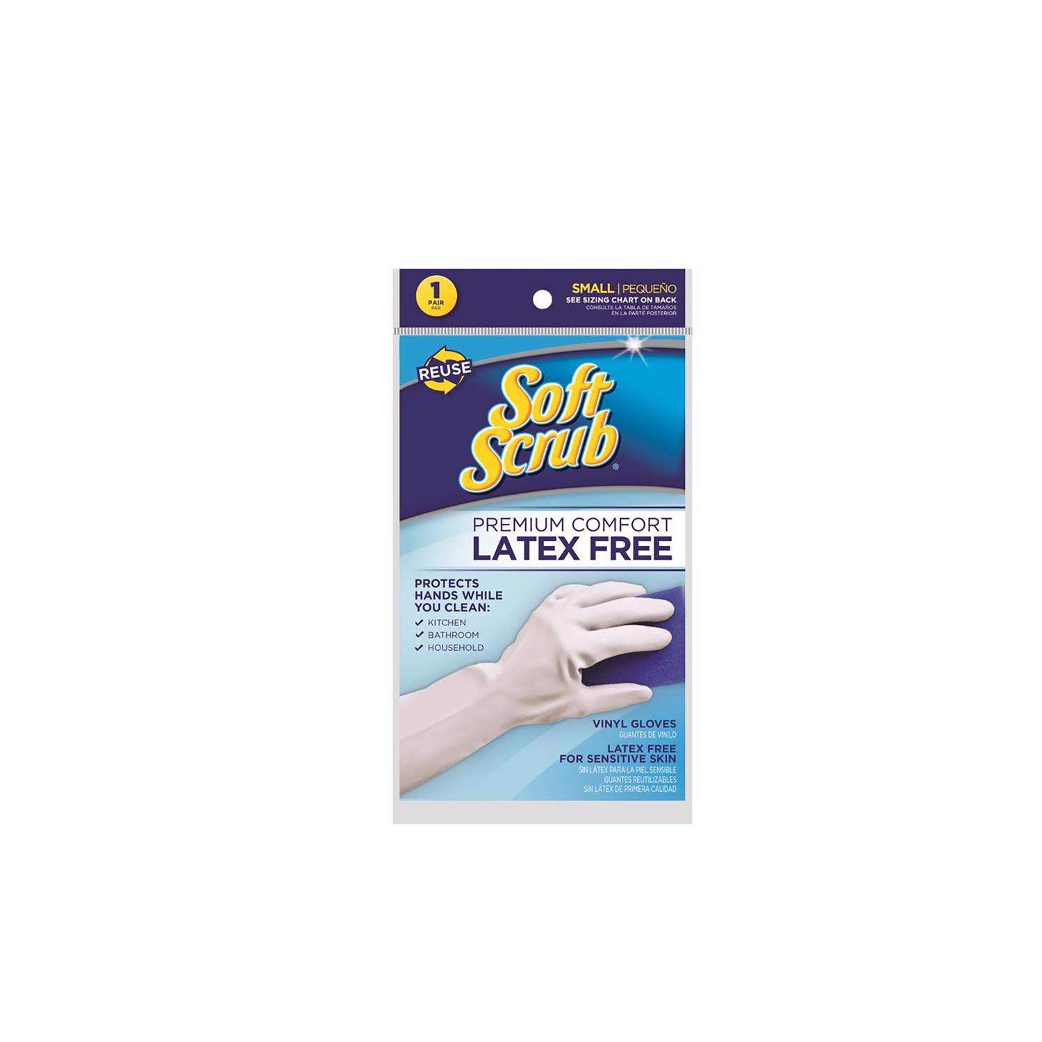 Soft Scrub Vinyl Cleaning Gloves S White 1 pair Ace Hardware