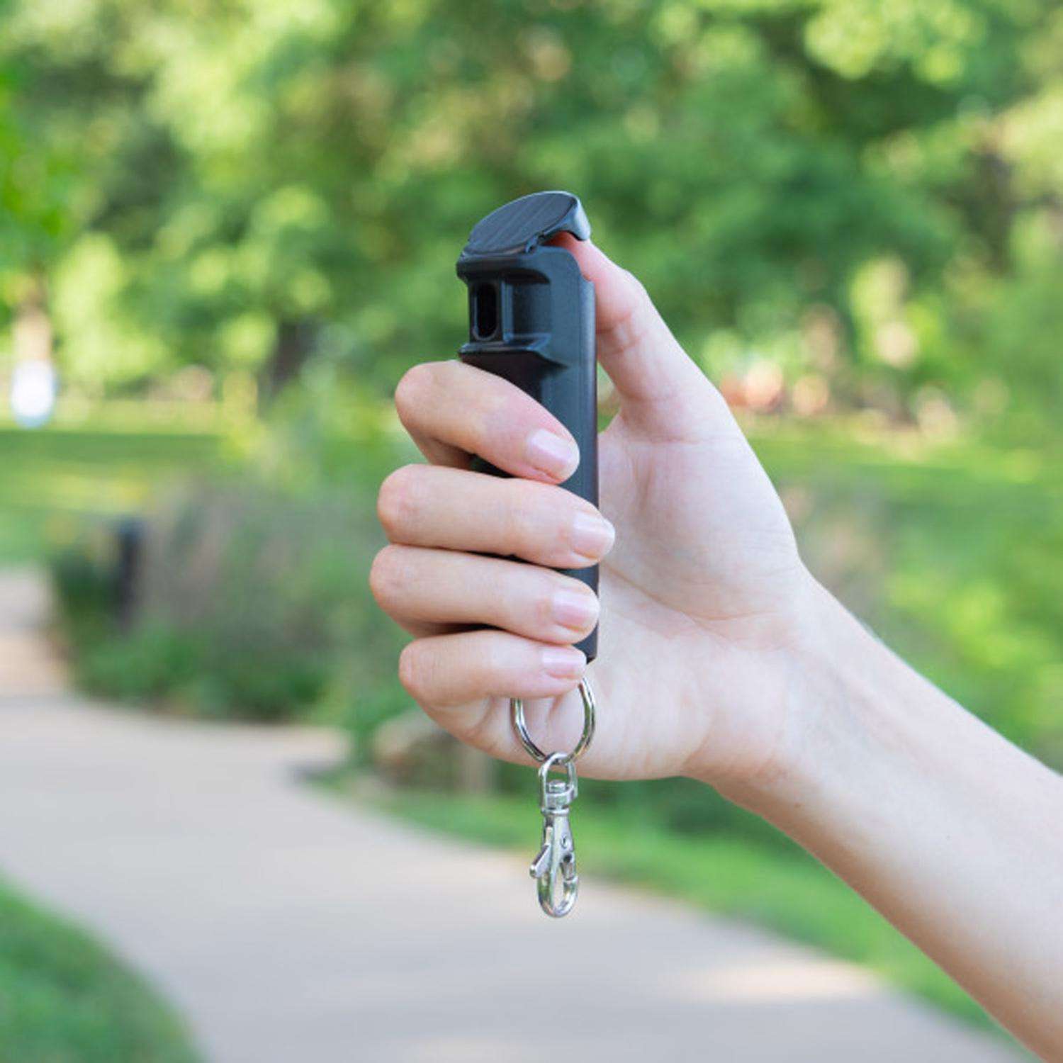 Sabre Red Pepper Gel Black Aluminum/Plastic Flip Top Keychain Sabre Red Pepper Gel Black Aluminum/Plastic Flip Top Keychain