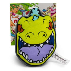 Buckle-Down Nickelodeon Multicolored Plush Rugrats Reptar Roar Face Squeaky Dog Toy 1 pk