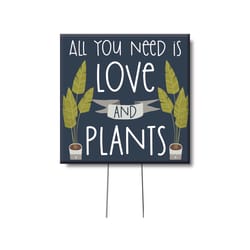 My Word! Multicolored Wood 4 in. H All You Need Is Love and Plants Plant Pokes