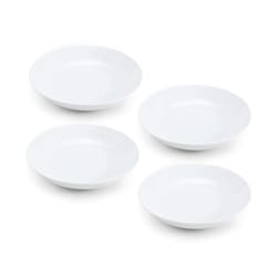 Layla White Porcelain Pasta Bowl Bowl 8.25 in. D 4 pc