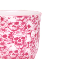 Chive Liberte 3.25 in. D Ceramic Succulent Pot Pink Skull