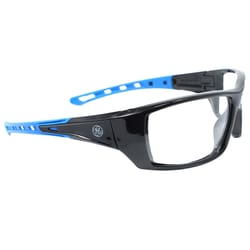 General Electric 04 Series Impact-Resistant Safety Glasses Clear Lens Black/Blue Frame 1 pk