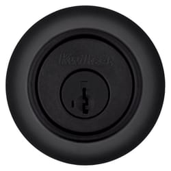 Kwikset SmartKey Security Matte Black Metal Double Cylinder Deadbolt