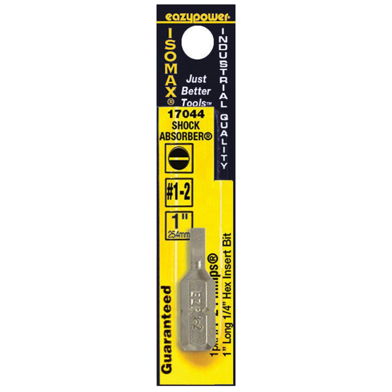 Eazypower Isomax Slotted #1-2 X 1 in. L Insert Bit Chrome