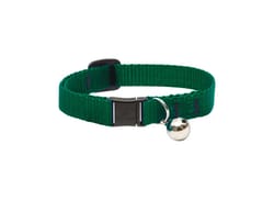 LupinePet Basic Solids Green Green Nylon Cat Collar