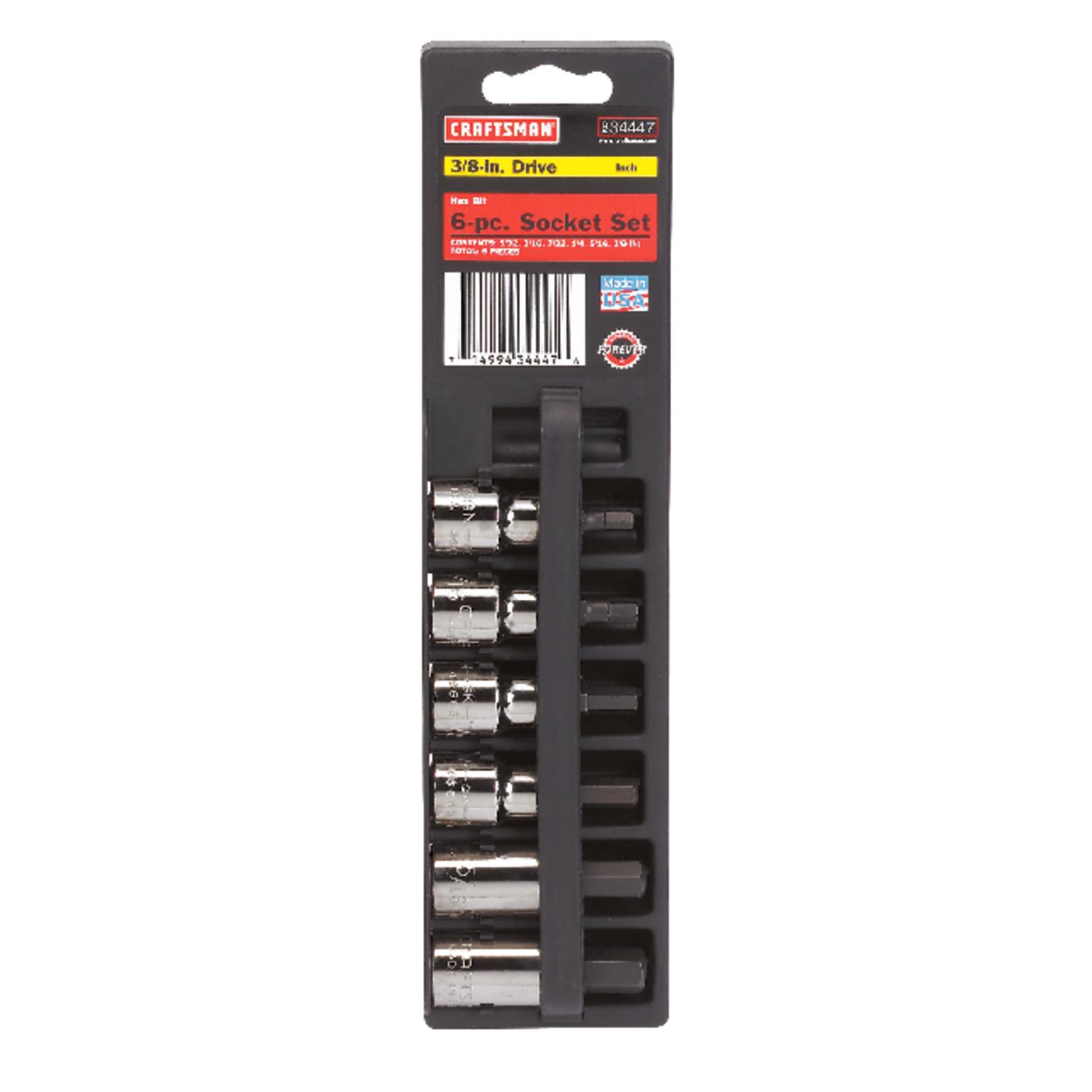 UPC 714994344476 product image for Craftsman  6 Piece Standard Hex Bit Socket Set (00934447) | upcitemdb.com