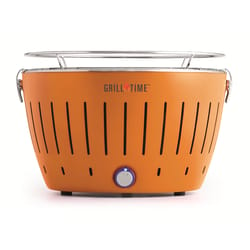 Grill Time 12.5 in. Tailgater GT Charcoal Grill Mandarine Orange